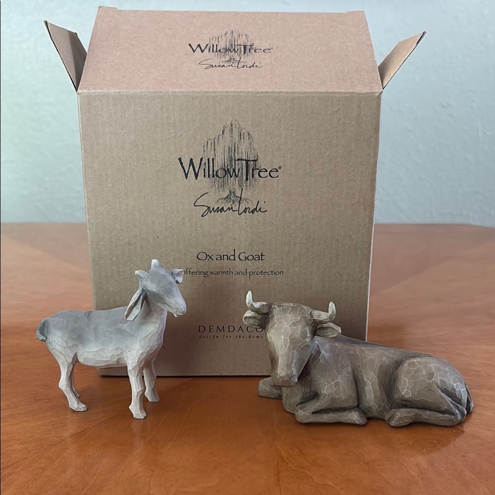 Willow Tree Ox and Goat Set